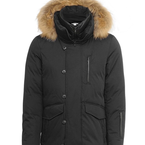 Soia & Kyo men’s Black Puffer Jacket with Fur Trim - Picture 9 of 15